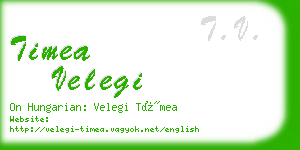 timea velegi business card